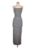 Mark Edwards Stripes Gray Casual Dress Size M - photo 1