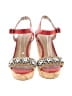 Antonio Melani 100% Leather Red Wedges Size 7 - photo 2