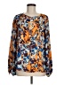 Prabal Gurung 100% Polyester Floral Tropical Orange Long Sleeve Blouse Size 8 - photo 1