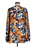 Prabal Gurung 100% Polyester Floral Tropical Orange Long Sleeve Blouse Size 8 - photo 2