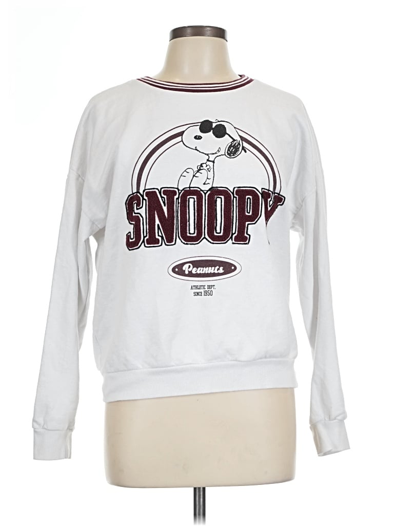 Pre-owned Peanuts Sweatshirt In White