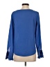 Ann Taylor 100% Polyester Blue Long Sleeve Blouse Size XXS - photo 2