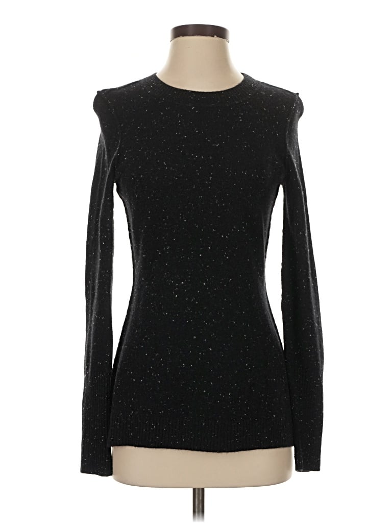 Pre-owned Aqua Cashmere Pullover Sweater In Black