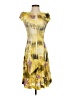 Komarov 100% Polyester Print Yellow Cocktail Dress Size XS (0) - photo 1