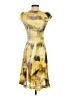 Komarov 100% Polyester Print Yellow Cocktail Dress Size XS (0) - photo 2