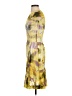 Komarov 100% Polyester Print Yellow Cocktail Dress Size XS (0) - photo 5