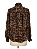 Le Bel Age 100% Polyester Animal Print Brown Long Sleeve Blouse Size M - photo 2