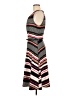 Elle Stripes Gray Black Casual Dress Size M - photo 5