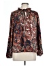 MELLODAY Paisley Brown Long Sleeve Blouse Size L - photo 1