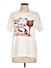 Unbranded Animal Print White Short Sleeve T-Shirt Size L - photo 1