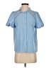 Shein 100% Polyester Blue Short Sleeve Blouse Size S - photo 1