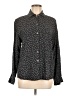 Gotcha Covered 100% Rayon Floral Black Long Sleeve Blouse Size 6 - photo 1