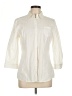 The Limited Ivory 3/4 Sleeve Button-Down Shirt Size L - photo 1