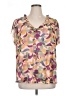 Daniel Rainn Brown Short Sleeve Blouse Size XL (estimated) - photo 1