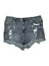Almost Famous Blue Denim Shorts Size 17 - photo 1