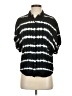 Splendid 100% Rayon Stripes Black Short Sleeve Blouse Size S - photo 1