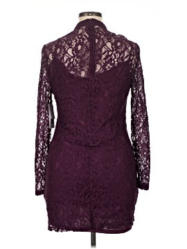 strapless open back dress Dolce & Gabbana Purple Floral Lace Maxi Dress – AmeOro main image 1
