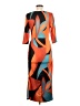 Unbranded Graphic Orange Casual Dress Size M - photo 2
