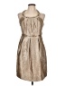 Laundry by Shelli Segal Metallic Tan Cocktail Dress Size 10 - photo 1