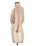 Papaya 100% Rayon Tan 3/4 Sleeve Blouse Size L - photo 5