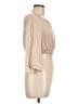 Papaya 100% Rayon Tan 3/4 Sleeve Blouse Size L - photo 4