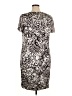 St. John Graphic Silver Cocktail Dress Size 14 - photo 2