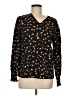 Unbranded 100% Polyester Black Long Sleeve Blouse Size M - photo 1