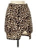 Chocolate Animal Print Brown Tan Casual Skirt Size 4 - photo 1