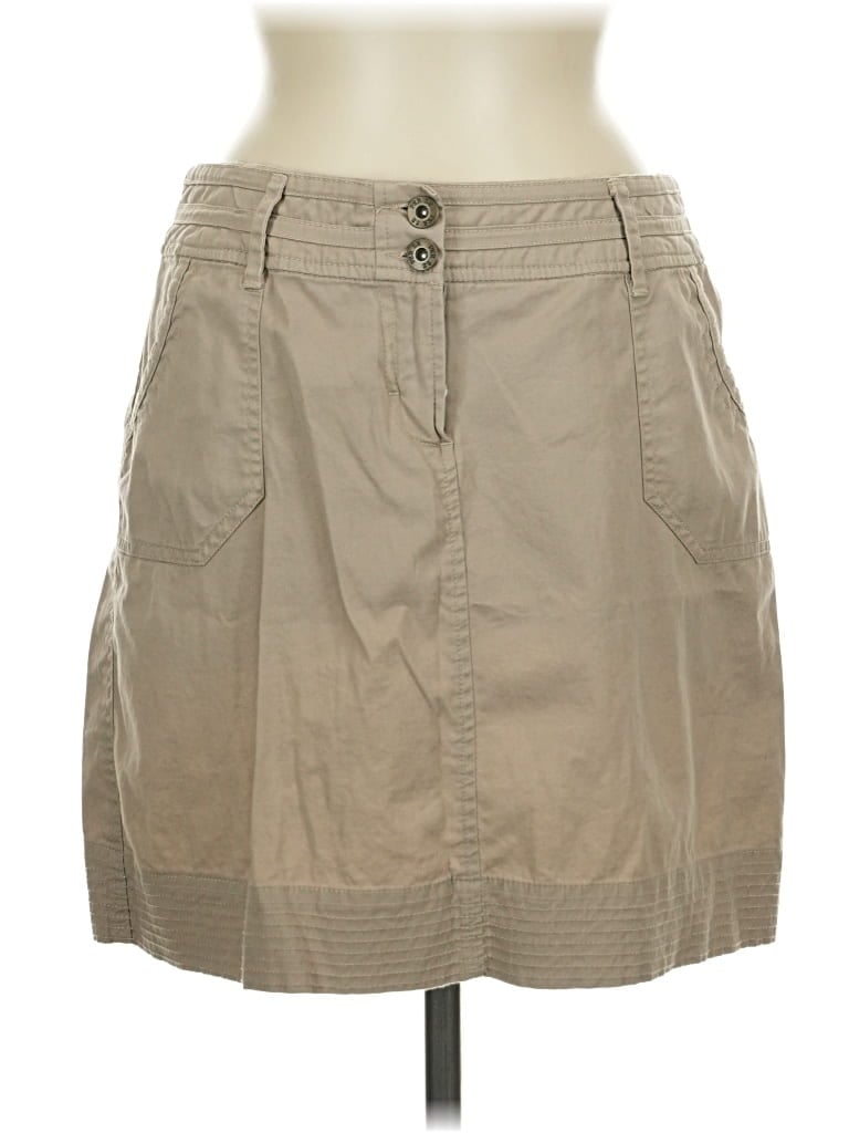 Pre-owned Per Se By Carlisle Casual Skirt In Tan