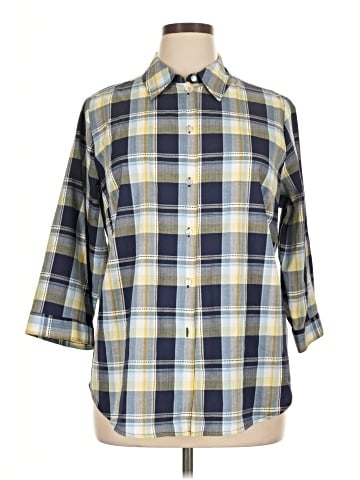 Allison Daley 3/4 Sleeve Button-Down Shirt (view 1)