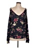 rue21 Floral Black Pullover Sweater Size L - photo 1