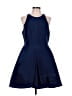 Halston Heritage 100% Polyester Solid Blue Cocktail Dress Size 12 - photo 1