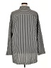Unbranded 100% Polyester Stripes Silver Long Sleeve Blouse Size 5X - photo 2