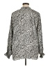 Primark 100% Polyester Animal Print Silver Long Sleeve Blouse Size 16 - photo 2