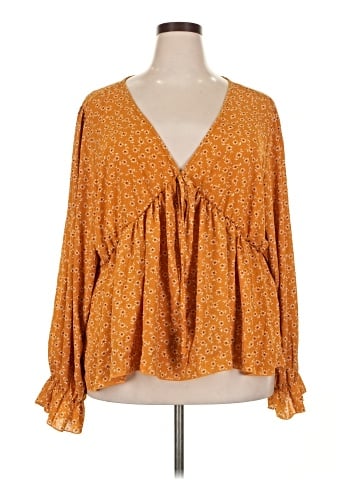 Shein Curve Long Sleeve Blouse - front