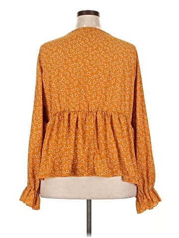 Shein Curve Long Sleeve Blouse - back