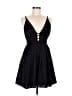 Free People 100% Polyester Solid Black Cocktail Dress Size 6 - photo 1
