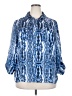 AK Anne Klein 100% Polyester Blue 3/4 Sleeve Blouse Size 18W - photo 1