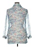 Unbranded Floral Blue 3/4 Sleeve Blouse Size XL (estimated) - photo 2