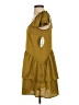 Scoop 100% Polyester Gold Short Sleeve Top Size XS - photo 5