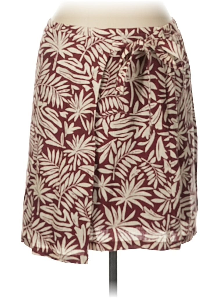 Pre-owned Lost + Wander Casual Skirt In Burgundy