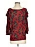 Free People Red 3/4 Sleeve Blouse Size S - photo 1