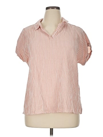 Cotton Bleu Short Sleeve Blouse (view 1)