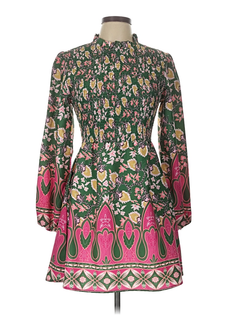 Pre-owned Assorted Brands Casual Dress In Green