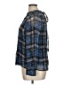 J.Crew Collection Tweed Blue Long Sleeve Silk Top Size 16 - photo 5