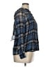 J.Crew Collection Tweed Blue Long Sleeve Silk Top Size 16 - photo 4