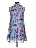Speechless 100% Polyester Floral Blue Cocktail Dress Size XS - photo 2