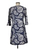 Aryeh Paisley Blue Casual Dress Size M - photo 2