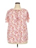Dokotoo 100% Polyester Pink Short Sleeve Blouse Size 2X - photo 1