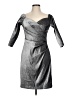 Theia Metallic Silver Cocktail Dress Size 12 - photo 1